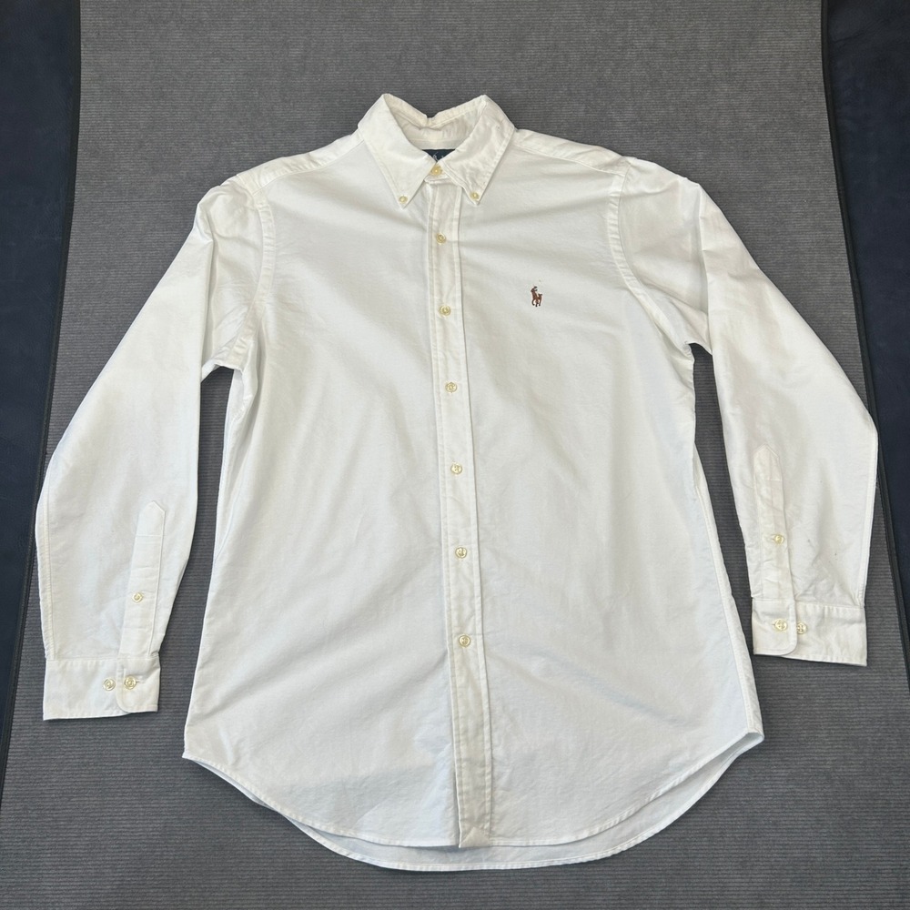 Vintage Ralph Lauren Classic Fit Oxford Shirt White Button Down Embroidered